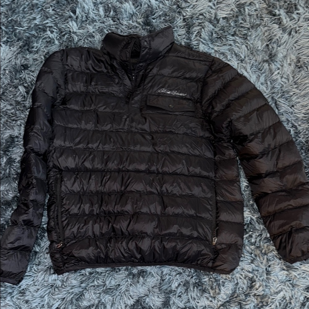 Eddie Bauer Black Quilted Puffer Jacket